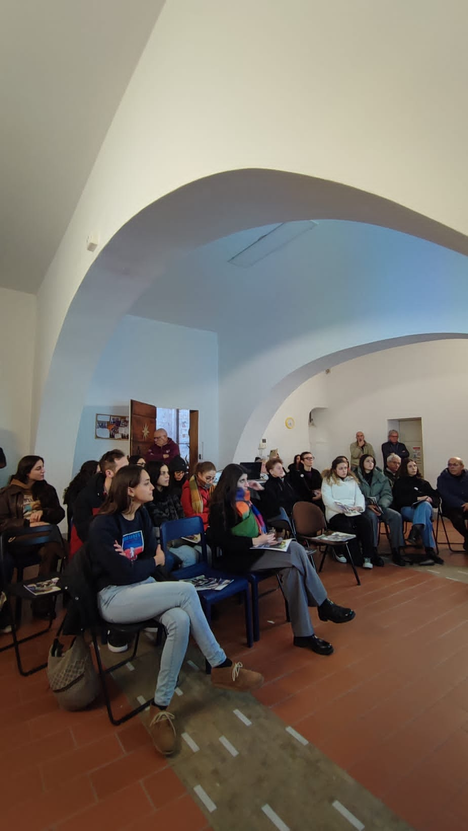 un momento dell'inaugurazione della mostra